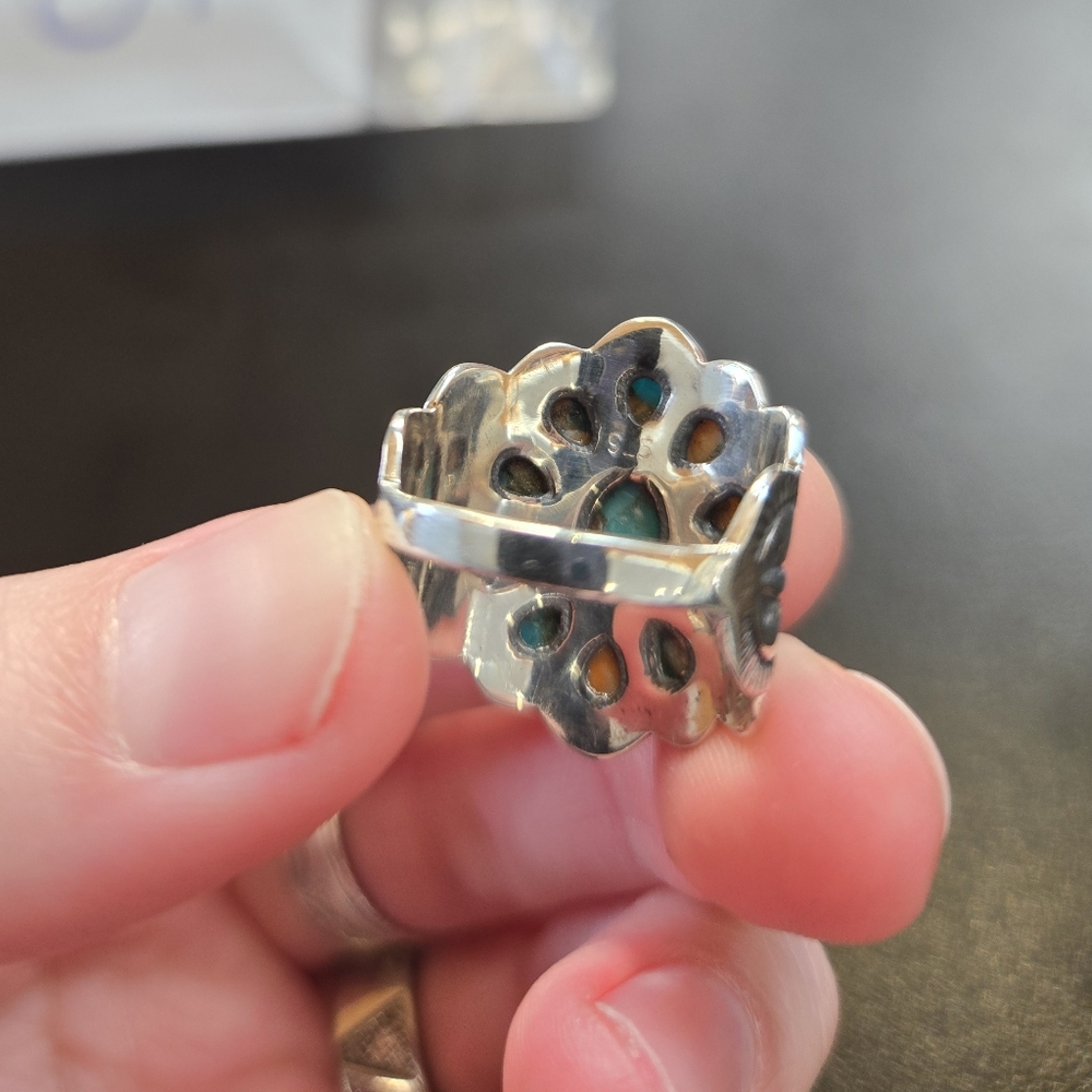 Spiny Oyster Sterling Ring - Picture 4 of 5